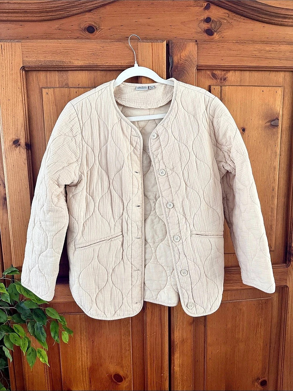 Rhythm Quilted Jacket Cream Medium